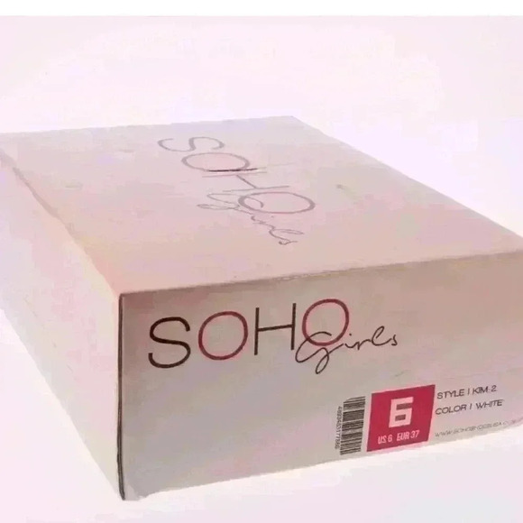 NEW NIB Soho Girls Kim-2 White Pointed Toe Ankle Strap Heel Sandal Sz 6 $60 - Picture 8 of 11